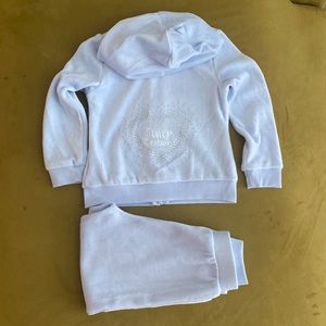 NWOT Juicy Couture Baby Blue Velour Sweatsuit Toddler